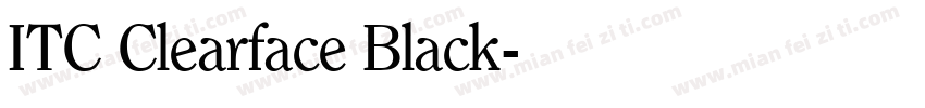ITC Clearface Black字体转换